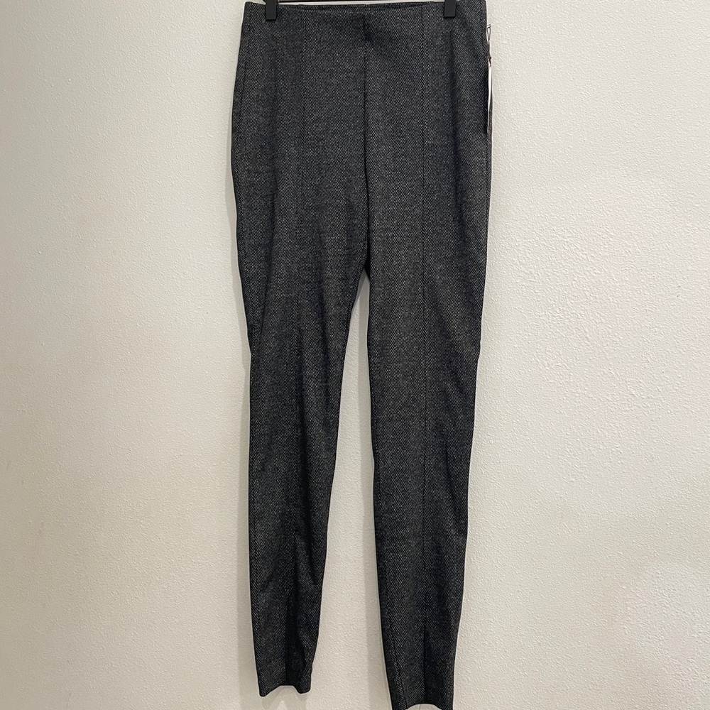 Crosby Grey Tweed High Rise Skinny Pants Split Hem Front Seams 1912 Women Size M